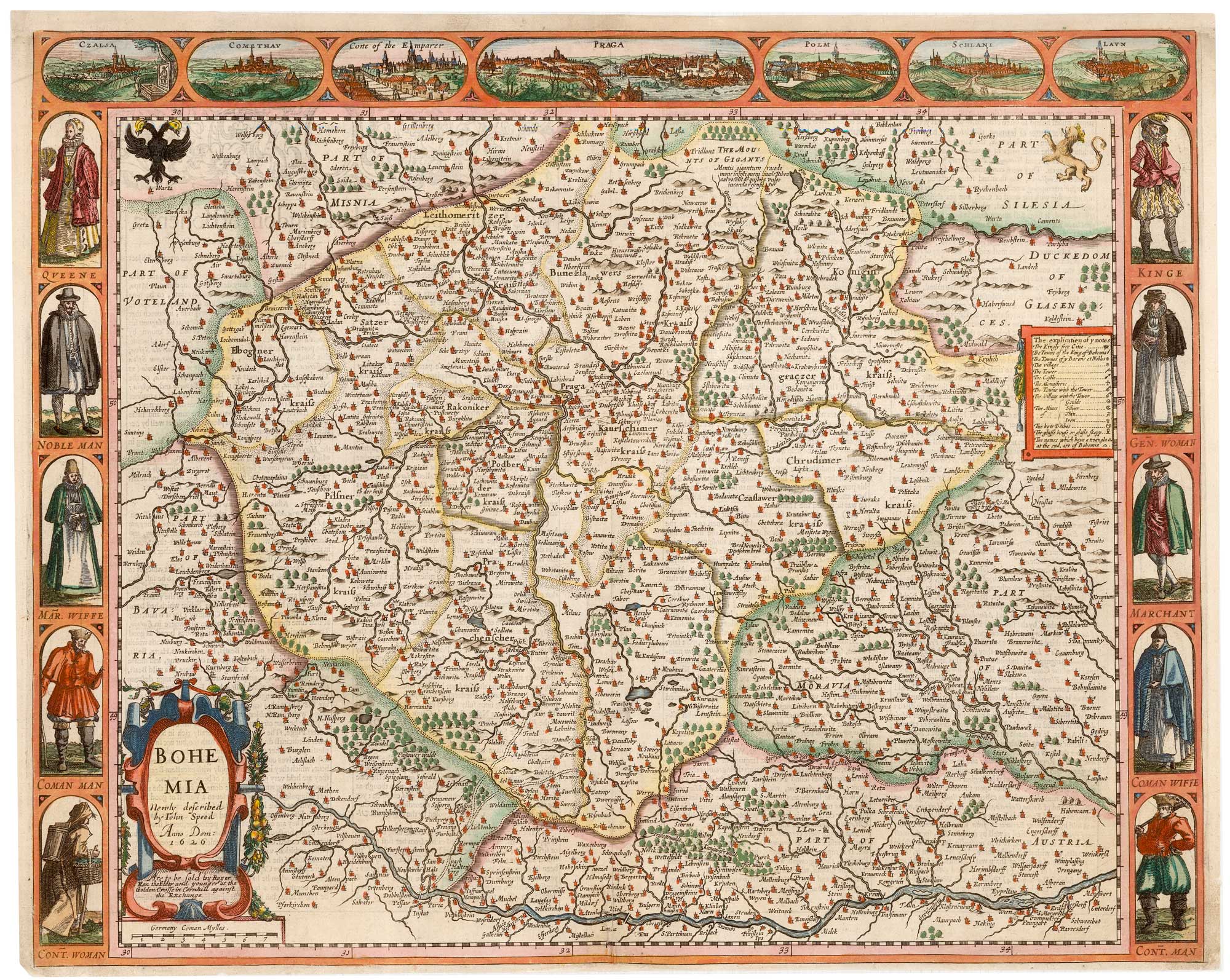 Bohemia Newly described by John Speed. Anno Dom: 1626. by SPEED, John., 1665.