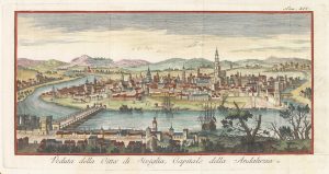 Veduta della citta di Siviglia capitale della Andaluzia. by SALMON, Thomas., 1740.