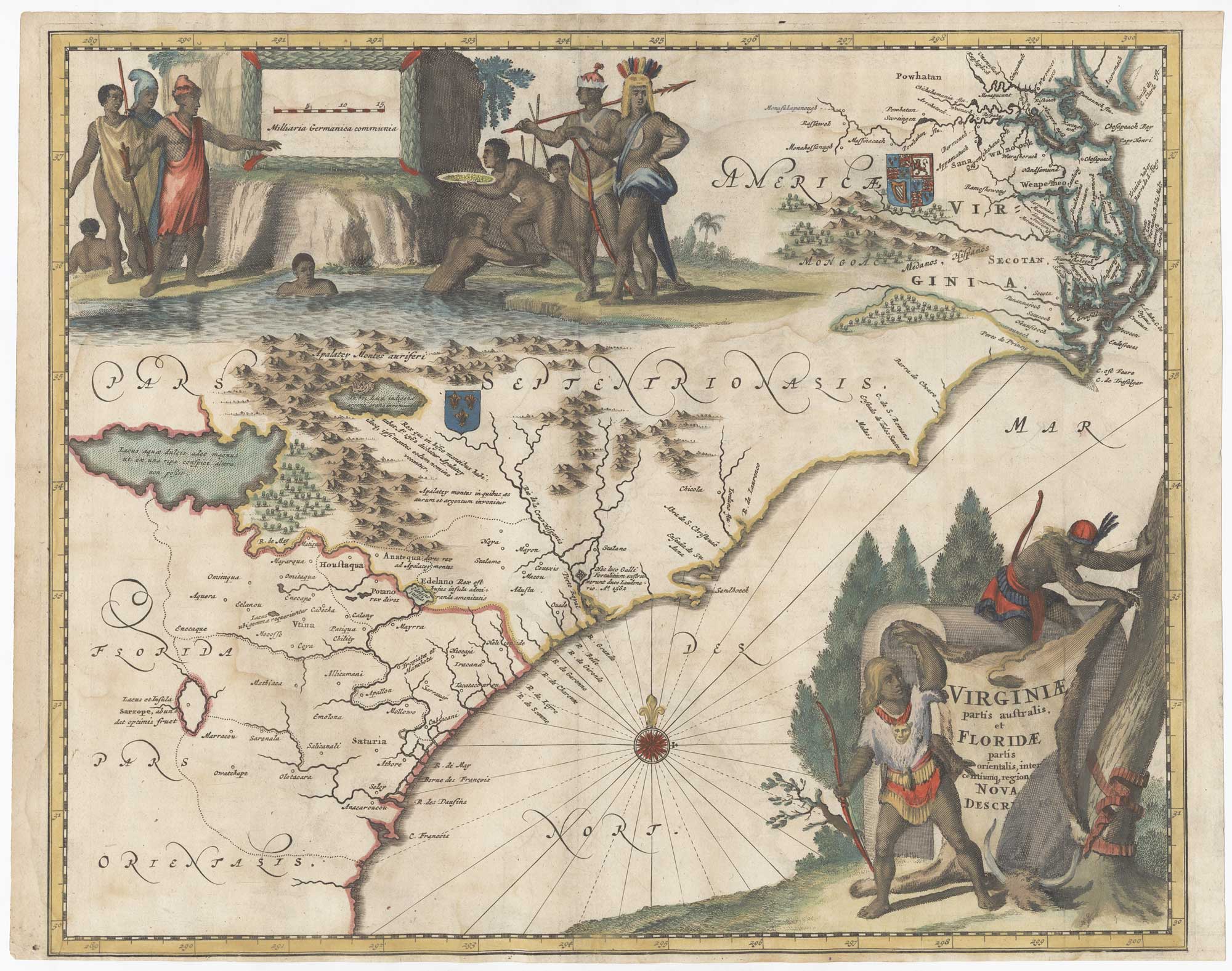 Virginiae partis australis, et Floridae partis orientalis, interia centiumque by Montanus