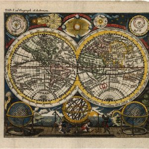 Double-hemisphere world map by Steinberger