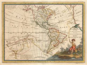 Cassini map of America, L'America Secondo Le ultime osservazioni Divisa ne'suoi Stati Principali