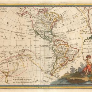 Cassini map of America, L'America Secondo Le ultime osservazioni Divisa ne'suoi Stati Principali