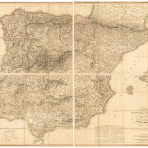 Map of Spain and Portugal during the Peninsula War by Nantiat