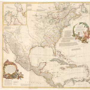 1766 Postlethwayt four-sheet map of North America