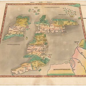 Waldseemuller map of the British Isles 1513, Tabula Prima Europae.
