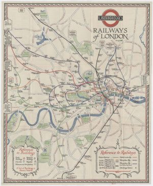 1928 Map of the London Underground by Perman