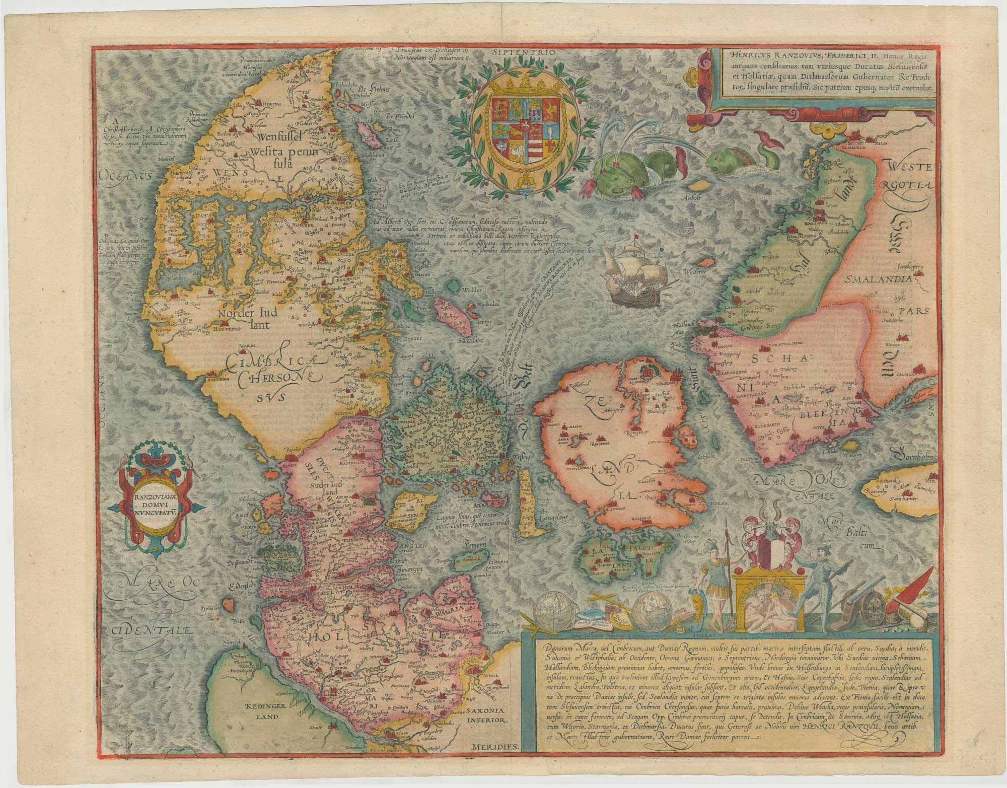 Danorum Marca, vel Cimbricum, aut Daniae Regnum... by Jordan