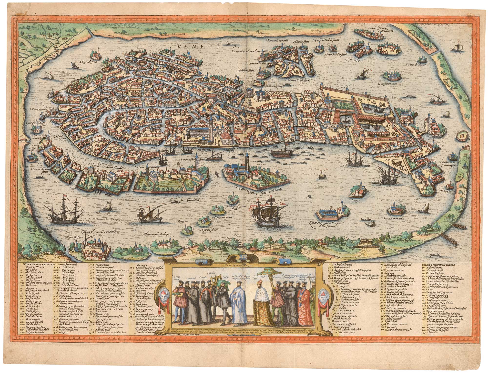 Braun and Hogenberg's plan of Venice