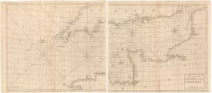 Cutler sea chart of the English Channel, A New and Correct Chart of the Channel., 1728