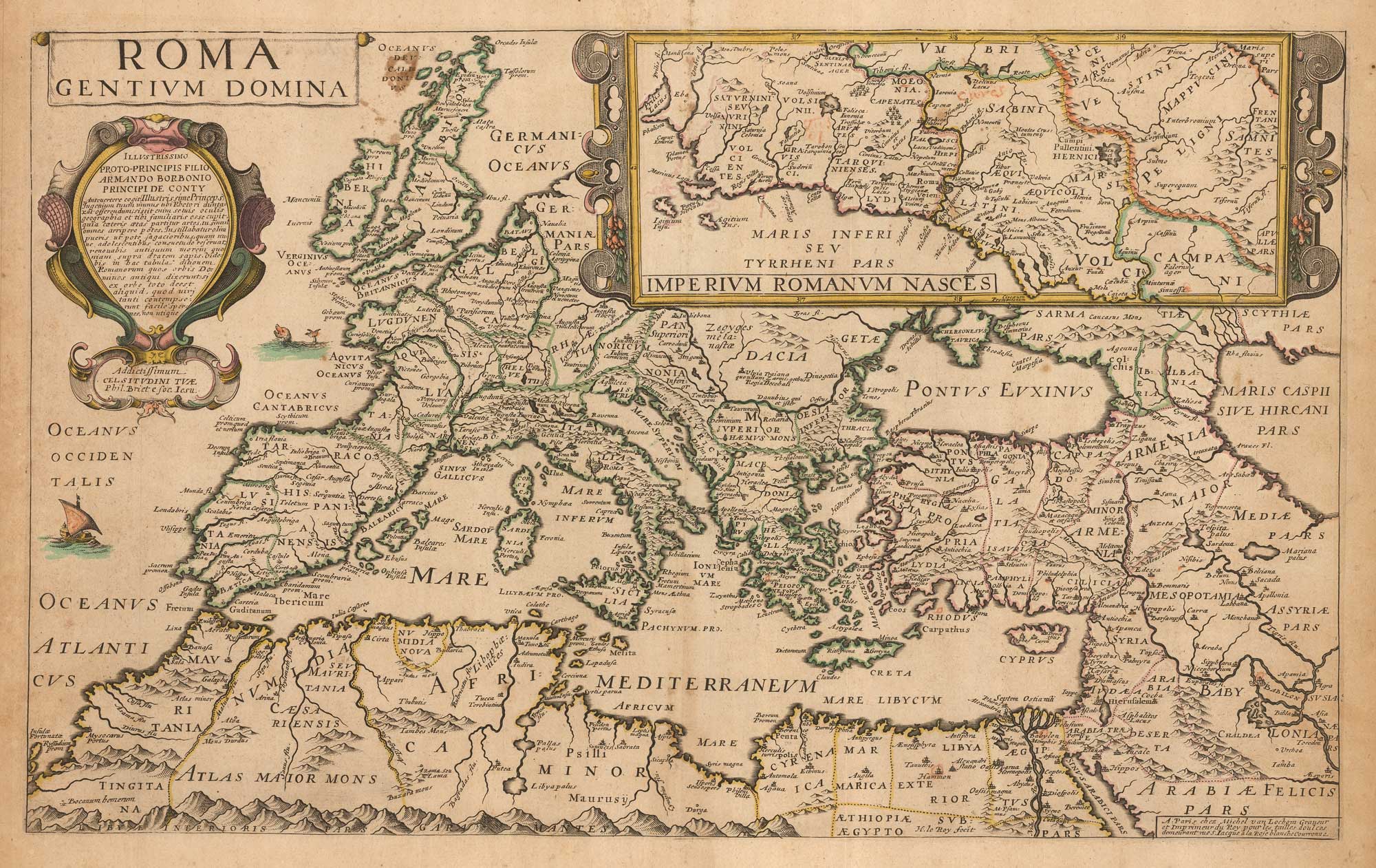 Briet's map of the Roman Empire, Roma Gentium Domina.