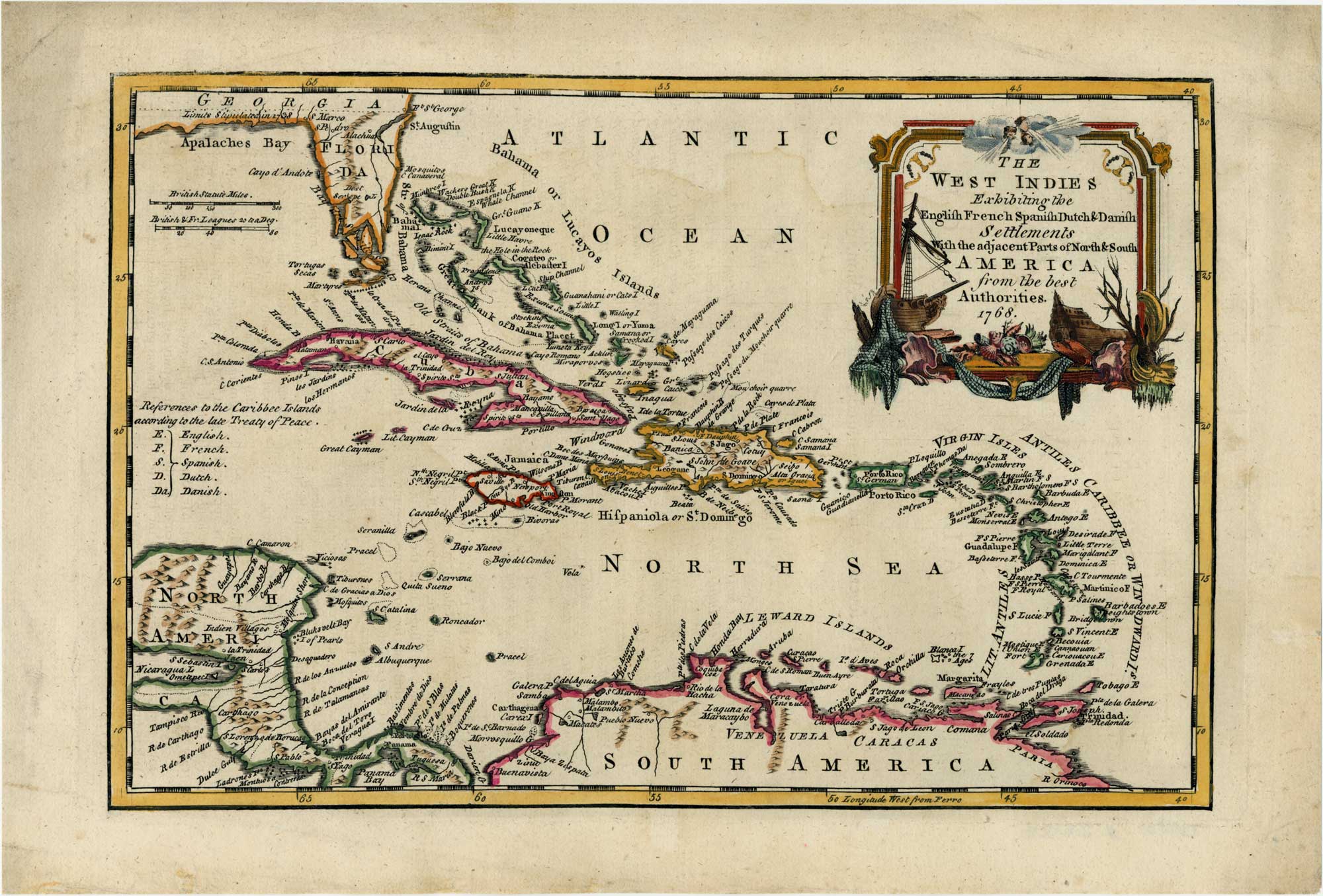 Jefferys map of the West Indies