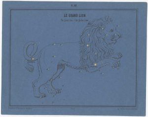 Braun chart of the constellation Leo, 1856
