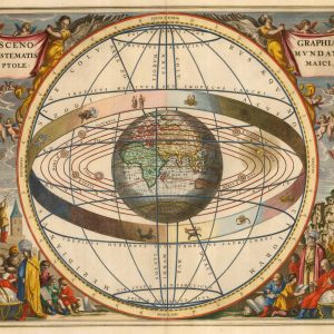 Cellarius celestial chart of Ptolemy's Universe, Scenographia systematis mundani Ptolemaici.