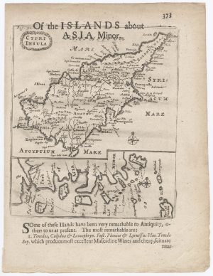 Morden map of Cyprus, Cypri Insula, 1693