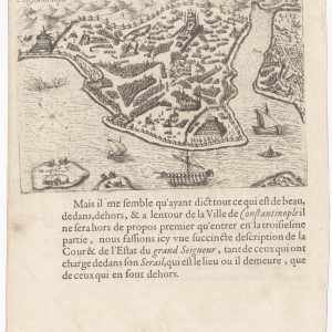 Beauvau rare plan of Constantinople, 1615