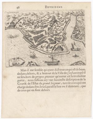 Beauvau rare plan of Constantinople, 1615