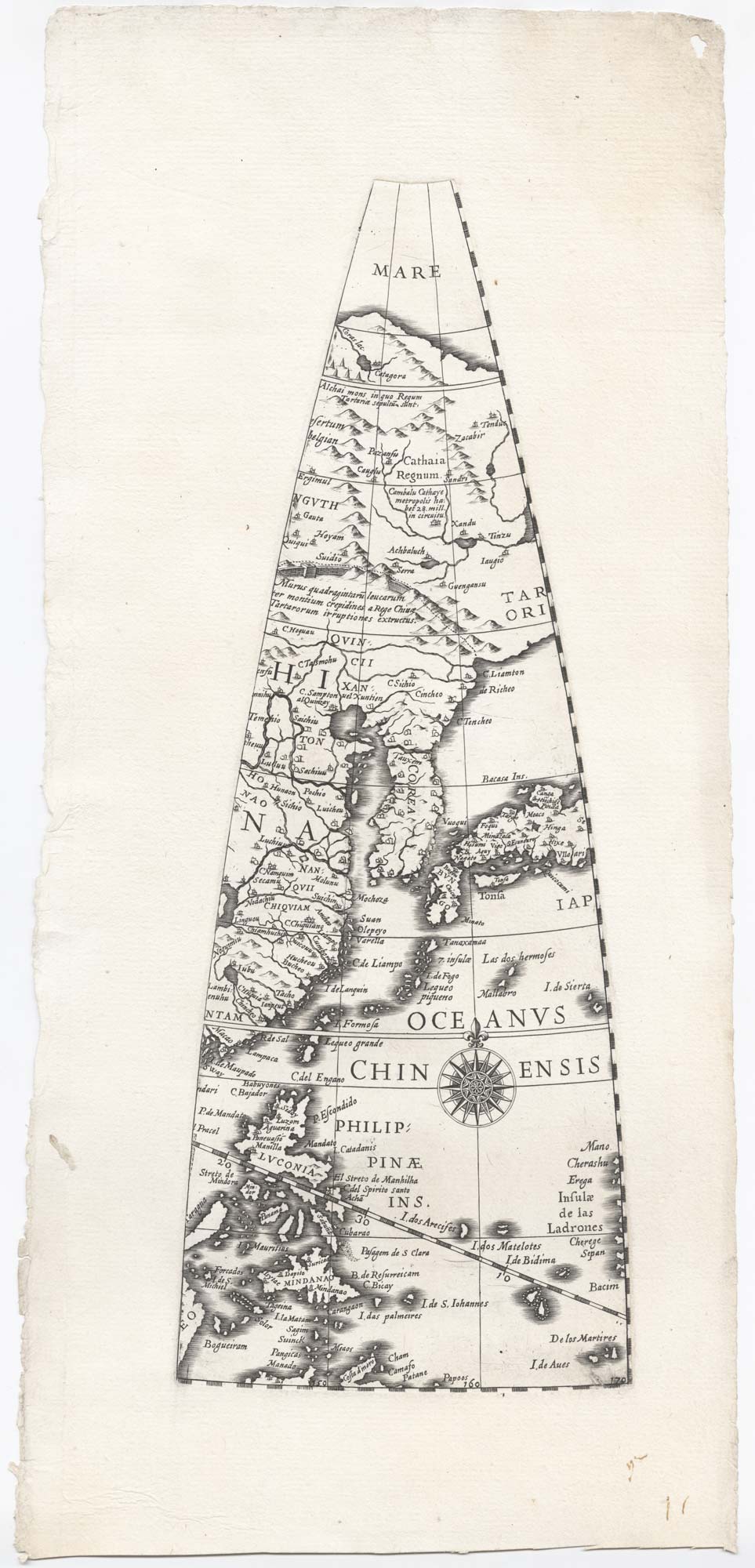 Greuter globe gore of the Philippines & the Far East, 1744