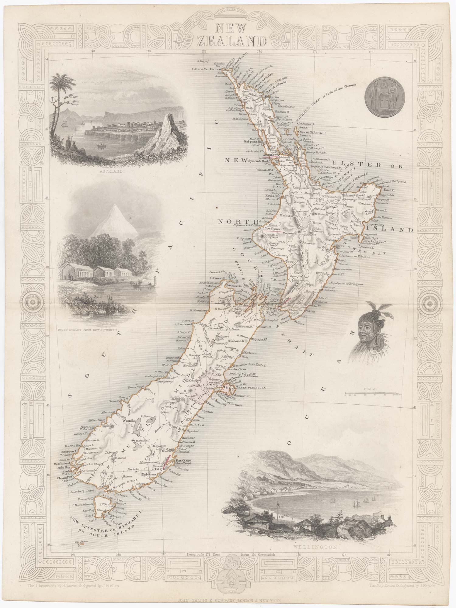 John Tallis map of New Zealand