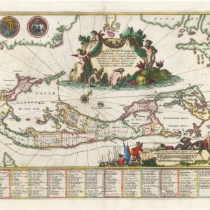 Montanus map of Bermuda, Mappa Aestivarum Insularum Alias Barmudas.