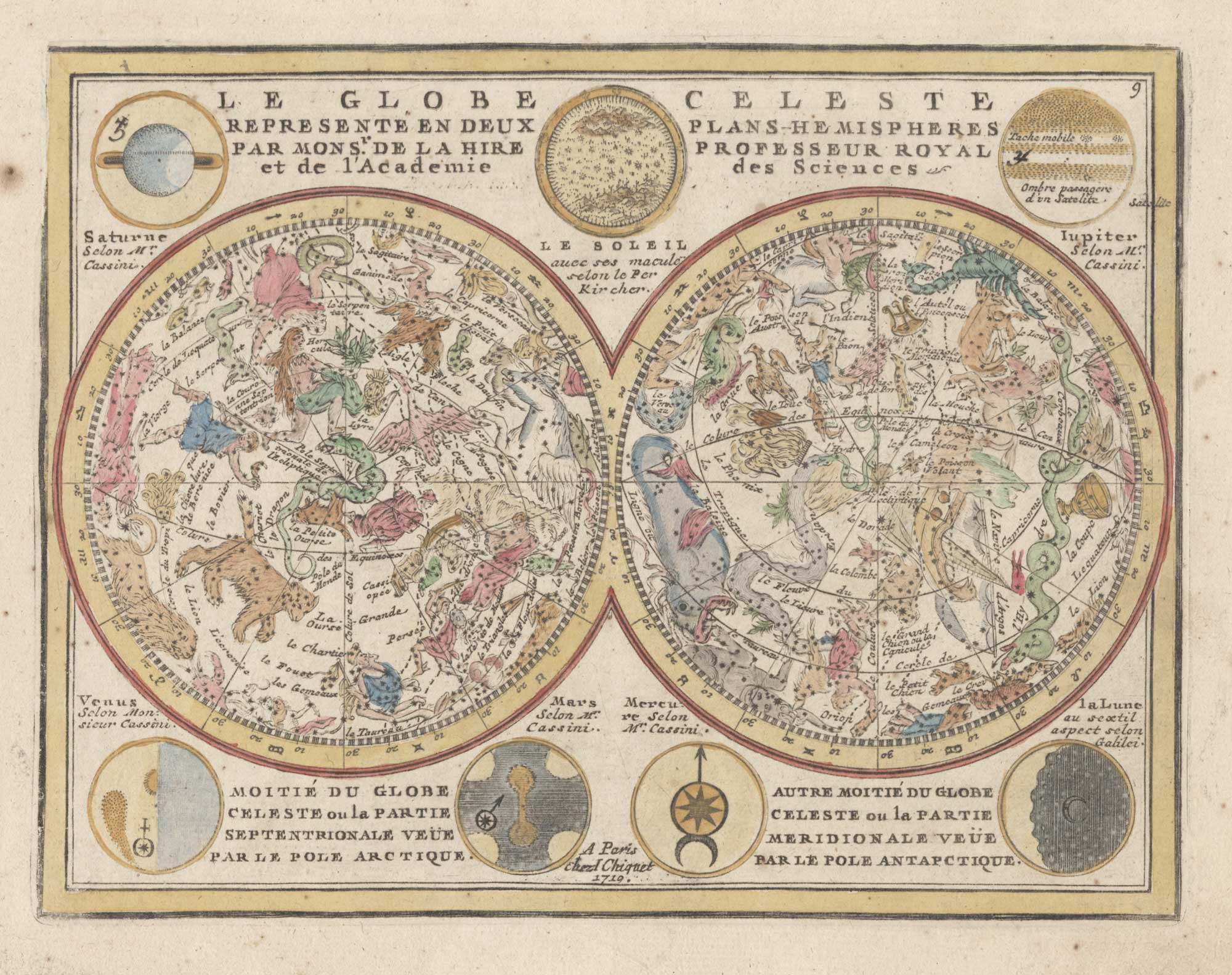 La Hire Celestial Chart 1719
