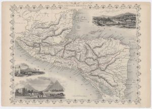 John Tallis map of Central America, 1851