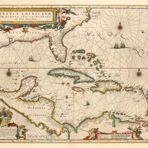 Blaeu map of the West Indies