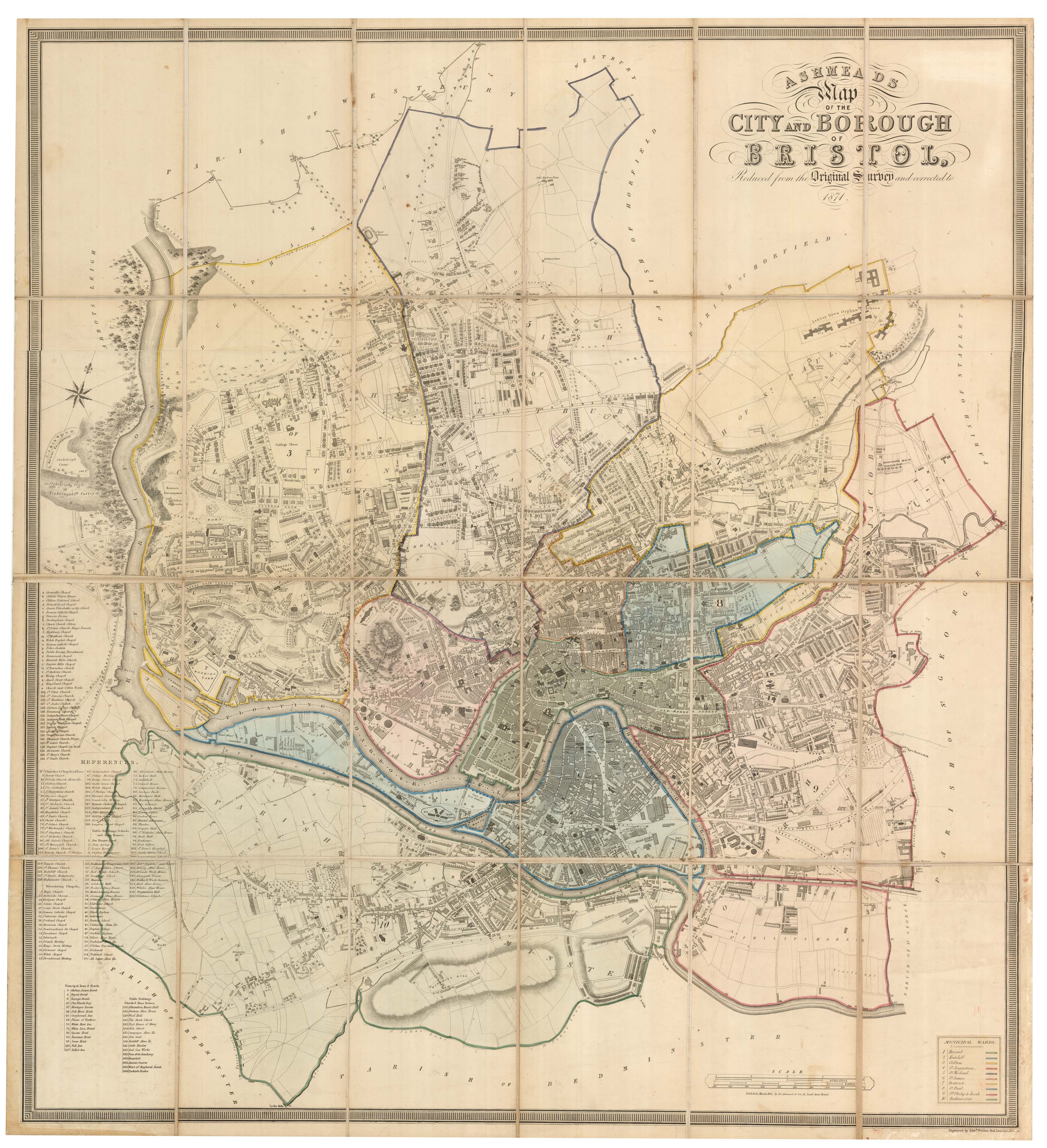 Ashmeaad's Map of the City and Borough of Bristol,