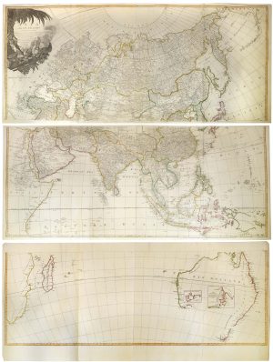 Kitchin, wall map of Asia & Australia, 1799, Asia and Its Islands according to d'Anville; Divided into Empires, Kingdoms, States, Regions,