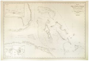 Robiquet, Bahamas & Florida, Carte des Iles et Bancs de Bahama Passages à l'Isle de Cuba ey au Golfe de Mexique par M.M. E. Barnett, R. Owen, T. Smyth.