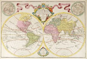 Lotter's double hemisphere world map 1775, Mappa Totius Mundi...