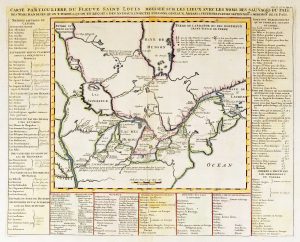 Chatelain, French Canada, Carte Particuliere de Fleuve Saint Louis Dresse 1720