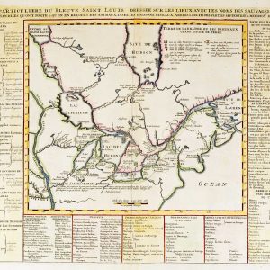 Chatelain, French Canada, Carte Particuliere de Fleuve Saint Louis Dresse 1720