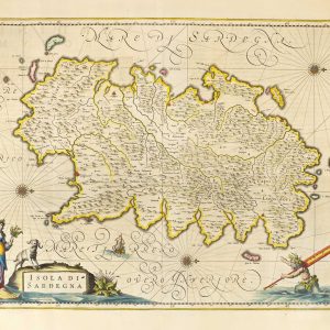 Blaeu, map of Sardinia, Isola di Sardegna.