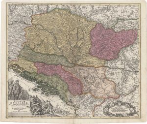 Homann, map of Hungary, Regnorum Hungariae, Dalmatiae, Croatiae, Sclavoniae, Bosniae et Serviae cum Principatus Transylvaniae...