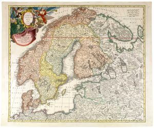 Homann, Scandinavia complectens Sueciae, Daniae & Norwegiae Regna, 1730