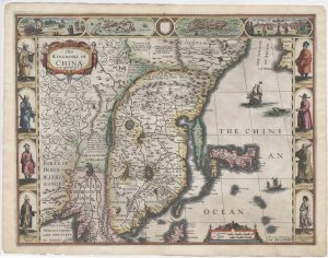 John Speed's map of China from the first English atlas of the world
