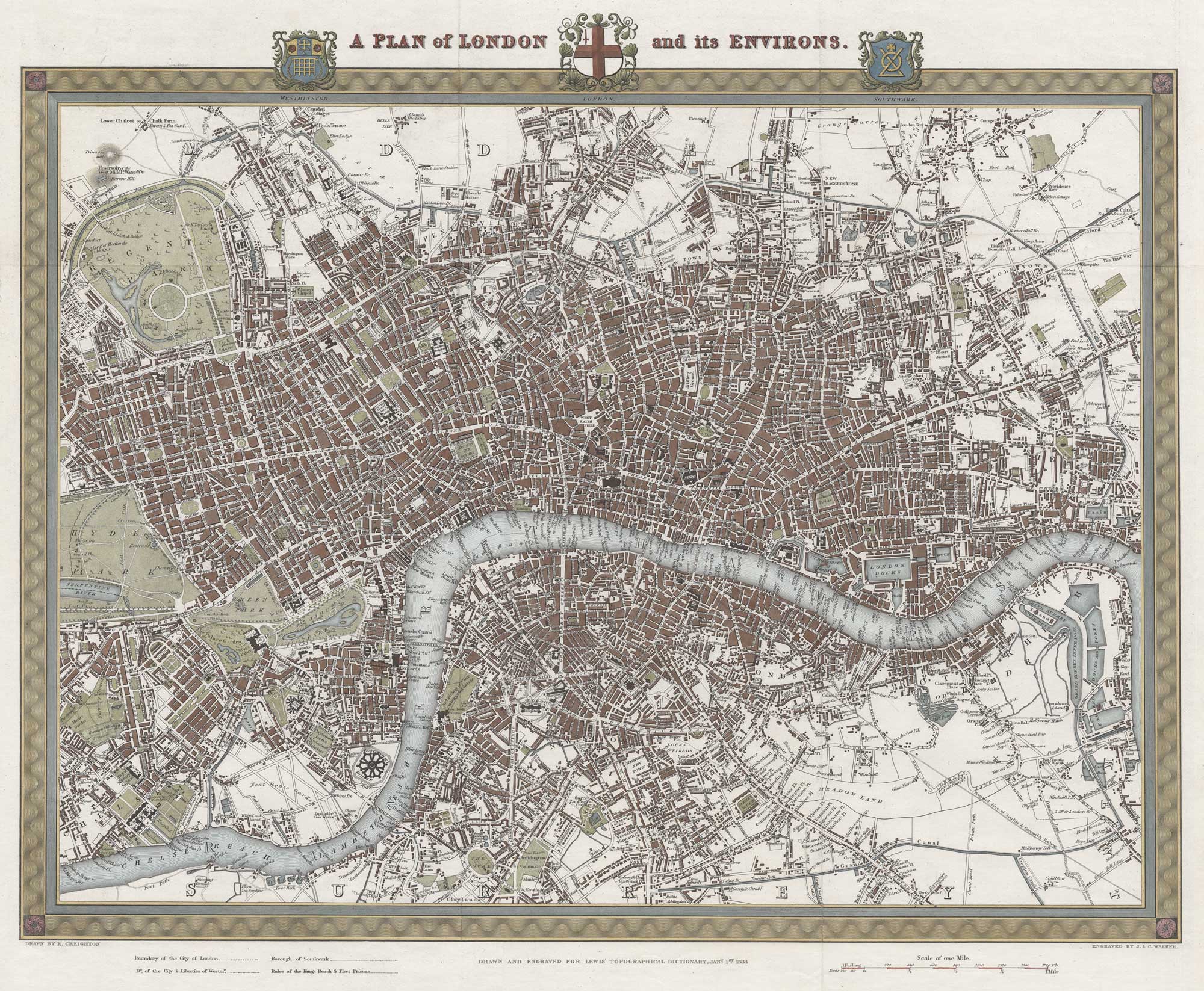 Creighton's plan of London during the reign of William IV