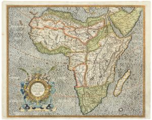 Mercator's map of Africa, titled: Africa Ex magna orbis terre