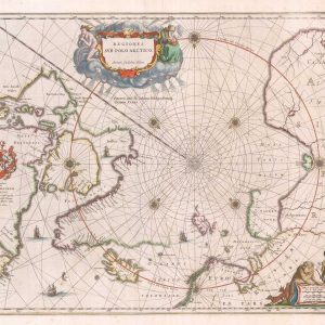 Blaeu's map of the Arctic Circle, 'Regiones sub Polo Arctico.'