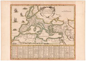 Le Roy's map of the Roman Empire after Ortelius, titled: Romanum Imperium ex Abrahami Ortelii Parergo a Mendis quae Irrepserant Vindicatum.