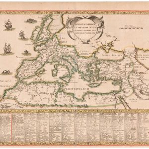 Le Roy's map of the Roman Empire after Ortelius, titled: Romanum Imperium ex Abrahami Ortelii Parergo a Mendis quae Irrepserant Vindicatum.