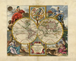 Albrizzi's world map, Mappamondo, o sia Descrizione Generale del Globo Terrestre ed Acquatico.