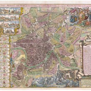 Seutter's map of Rome, titled: Veteris et Modernae Urbis Romae Ichnographia et Accurata Designatio...