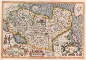 Hondius map of Tartary, titled: Tartaria.