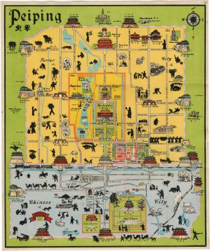 Sewall's pictorial map of Bejing, 'Peiping.'