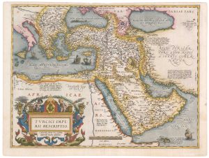 Abraham Ortelius, map of the Turkish Empire, titled: Turcici Imperii Descriptio