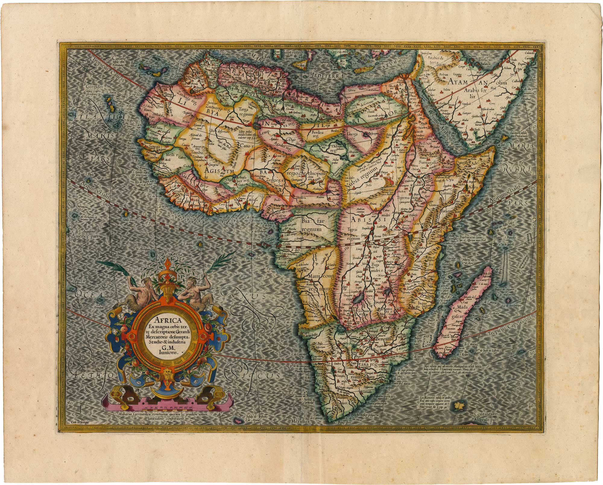 Mercator's map of Africa, Africa Ex magna orbis terre