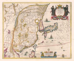 Jansson's classic map of China, titled: China Veteribus Sinarum regio nunc Incolis Tame dicta.