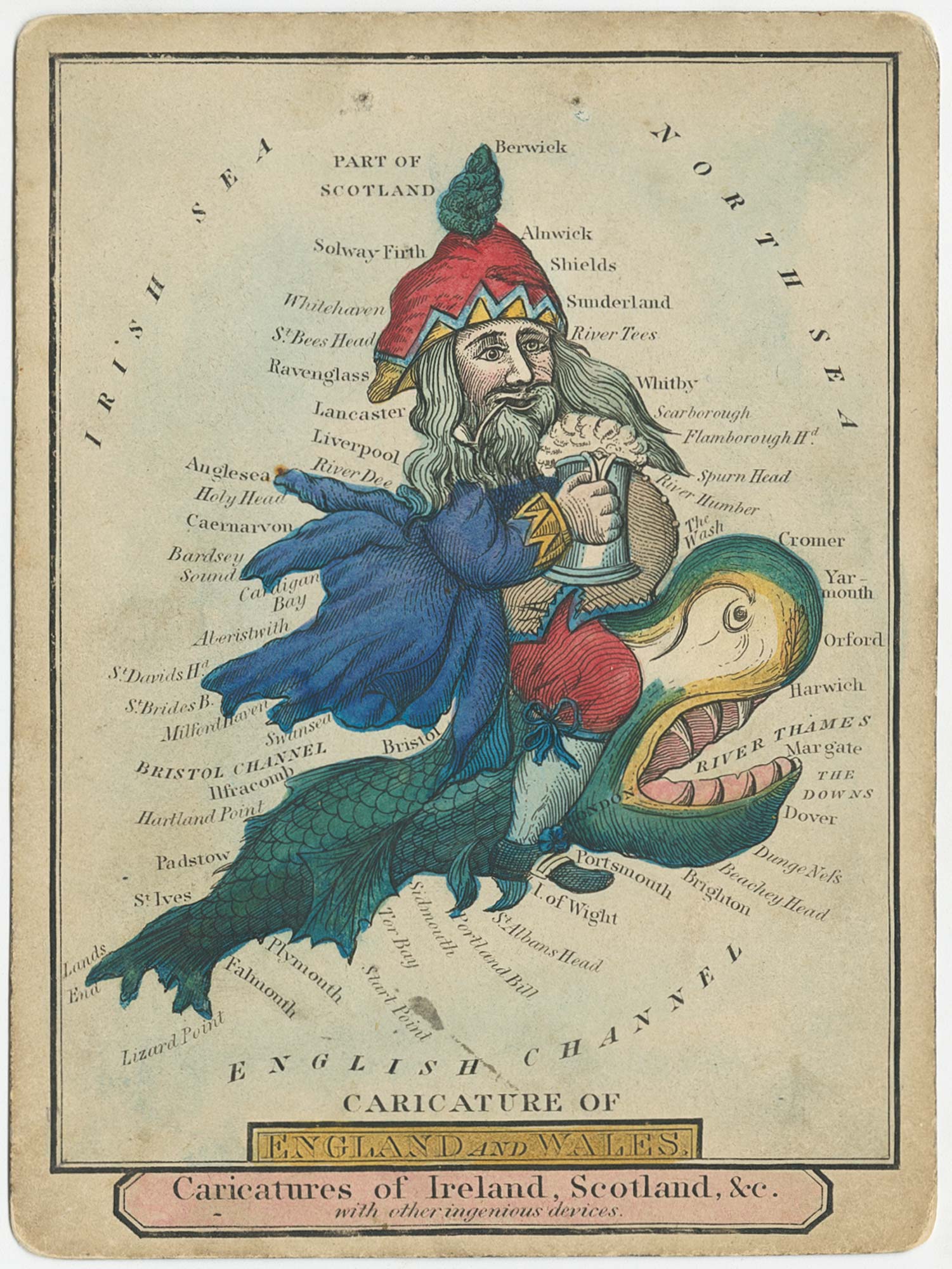Dighton Bowles, A Caricature of England and Wales. Caricatures of Ireland, Scotland, &c. with other ingenious devices.