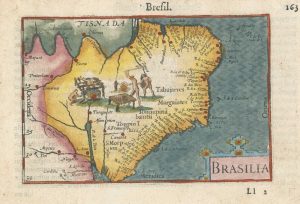 A 16th century miniature map of Brazil
